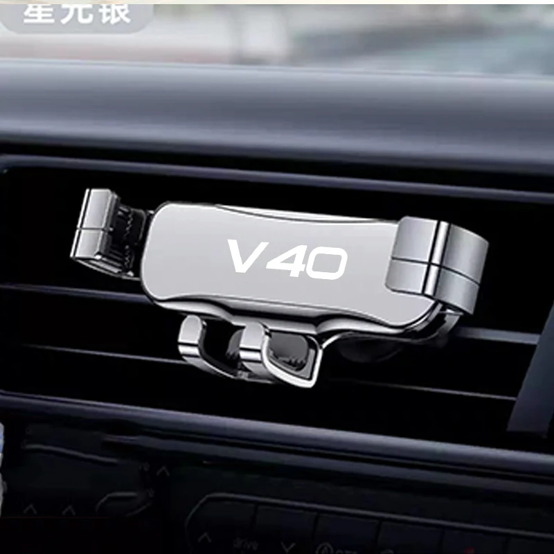 

Car Mobile Phone Holder Air Vent Outlet Clip Stand GPS Gravity Navigation Bracket For volvo V40 Car Accessories