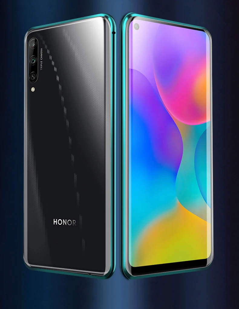Магнитный чехол для huawei Honor V30 Play 3 Note 10 8 S, двусторонний стеклянный чехол, металлический бампер Nova 6SE V20 9X Pro 8X MAX чехол