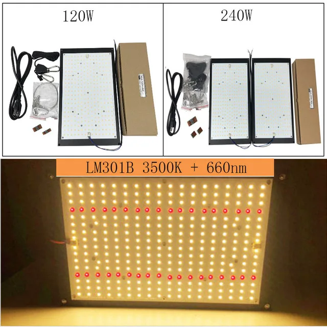 Квантовая доска samsung LM301B 3000K 120 Вт 240 Вт полный спектр растительный светильник светодиодный Meanwell драйвер для комнатных растений Veg цветение - Испускаемый цвет: 3500K 660nm