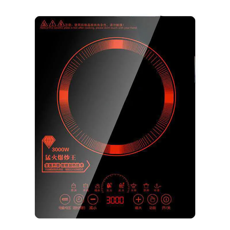 Коммерческая индукционная плита 3000 Вт высокой мощности аккумуляторная домашняя