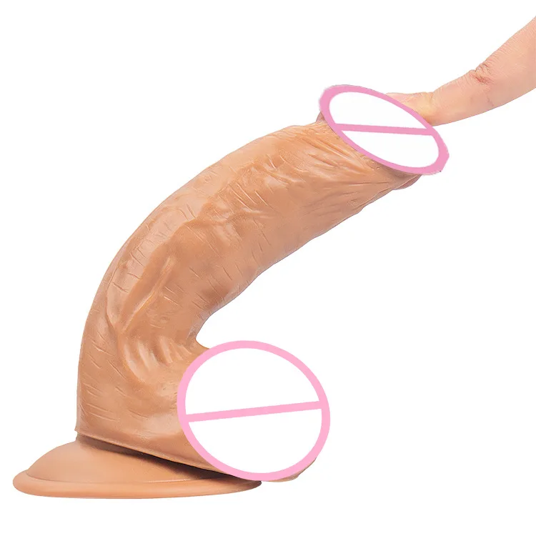 ТПЭ реалистичный мягкий Cyberskin фаллоимитатор с большим пенисом для женщин на