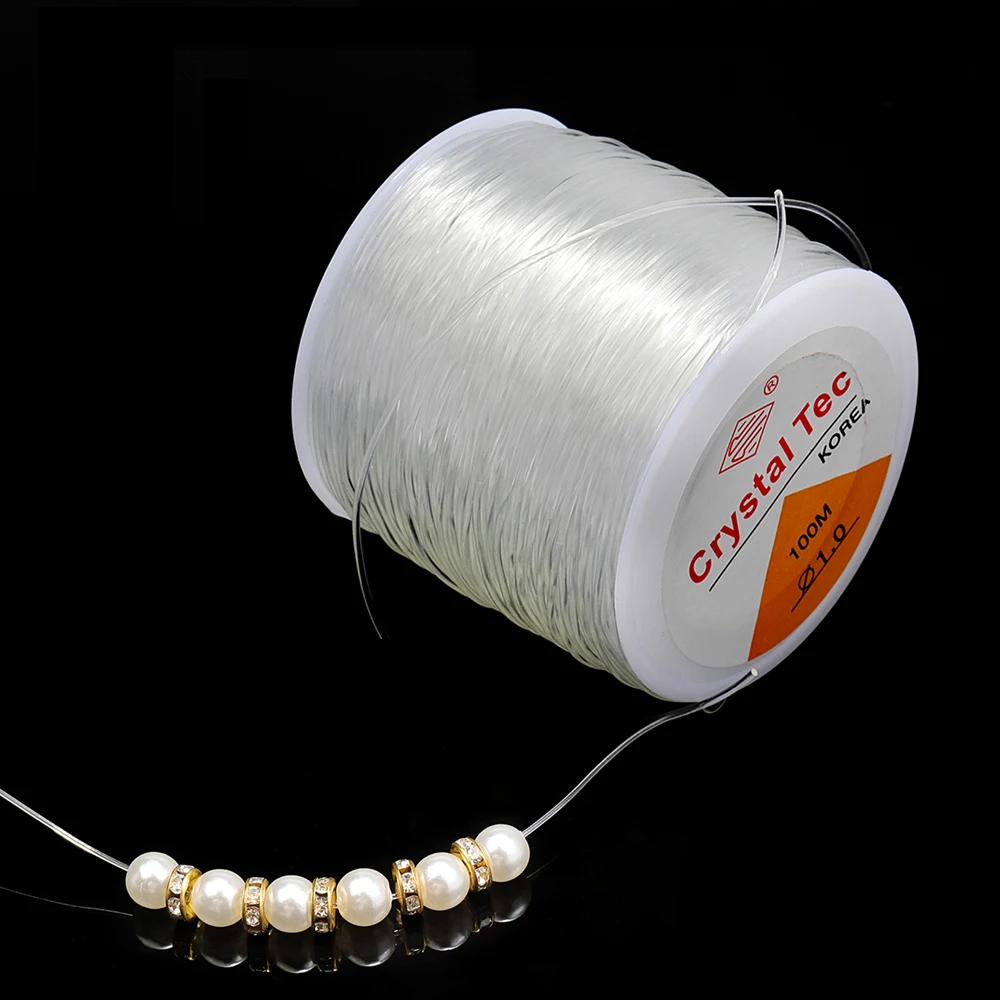 

1Roll Strong Stretchy Transparent Elastic Line Beading String Wire Thread For Jewelry Making DIY Necklace Bracelet Accessories