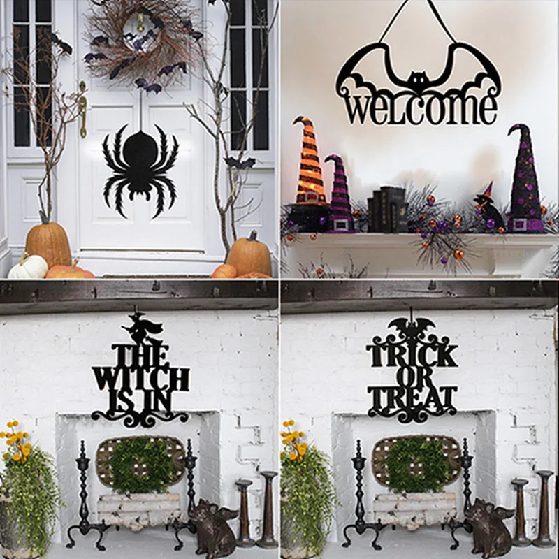 2021 подвесной декор для Хэллоуина украшение трюка или лечения двери ведьмы знаки