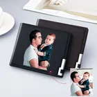 Кошелек мужской деловой Тонкий, с фотографией под заказ, держатель для карт, подарок на день отца