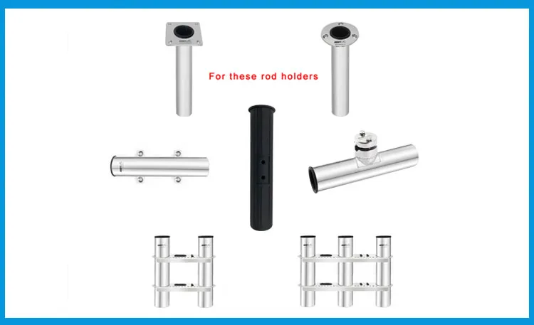 

2 pieces 2019 New Black color Fishing Rod holder Inner Sleeve Rod Pod Nylon Plastic Tube Liner