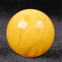 natural 5a real chicken butter yellow ambers loose round beads for jewelry making 12 15mm spacer beads diy bracelets accessories