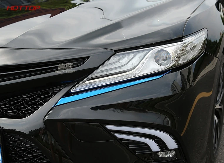 Автомобильные фары из нержавеющей стали, брови, веки для Toyota Camry, автомобильный Стайлинг, передняя фара, брови, накладка, аксессуары