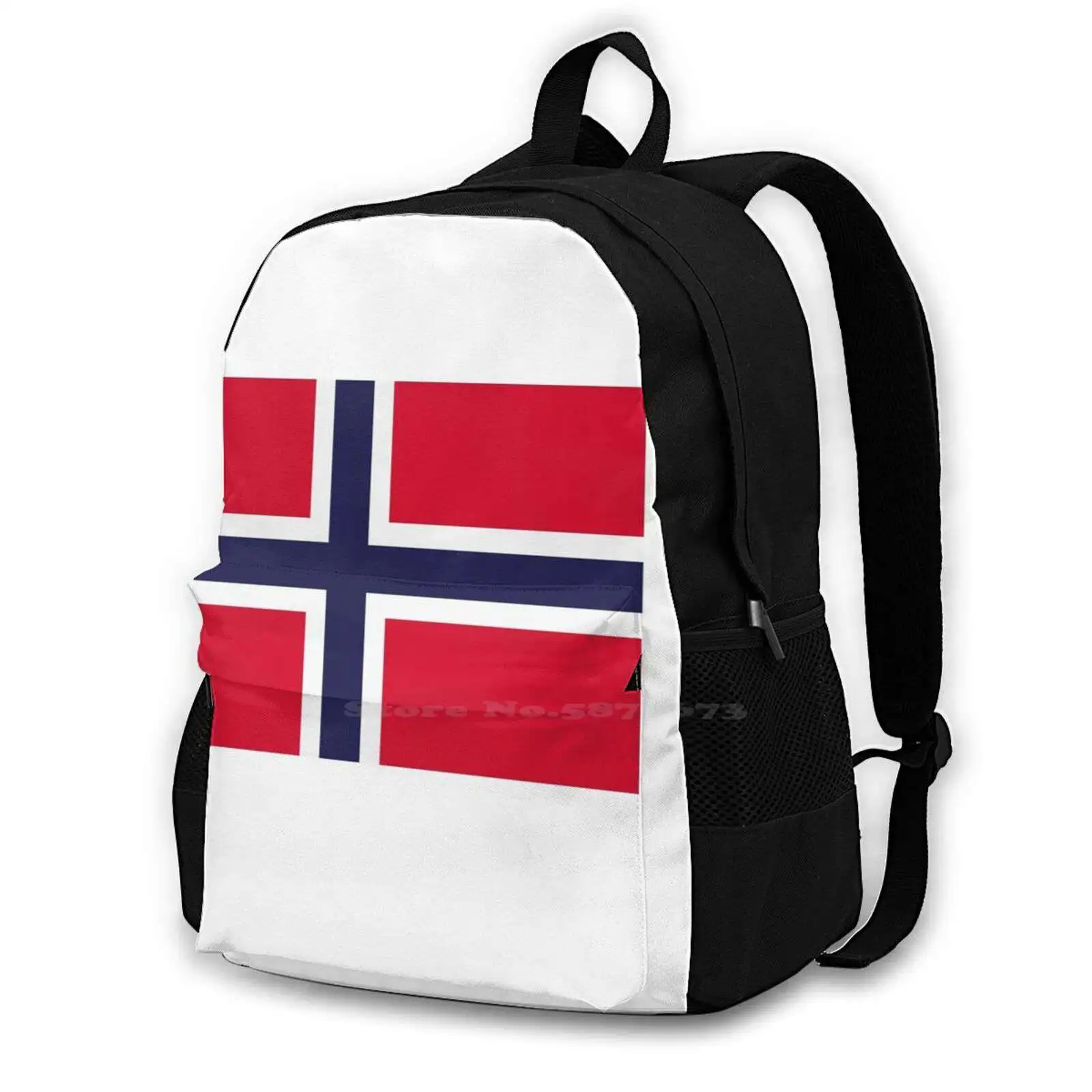 

National Flag Of Norway Fashion Travel Laptop School Backpack Bag Flag Europe Scandinavia Norway Oslo Trondheim Bergen The