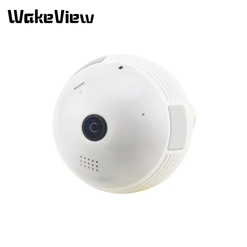 WakeView 1080P 360 градусов Wifi IP камера лампа свет рыбий глаз умная Беспроводная CCTV 2MP