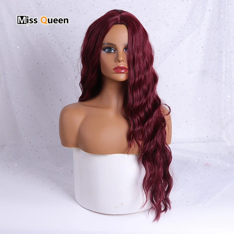 MISS QUEEN Women's Wig Light Blonde Hair Synthetic Long Curly Heat-resistant Braided for Women and Cosplay | Шиньоны и парики