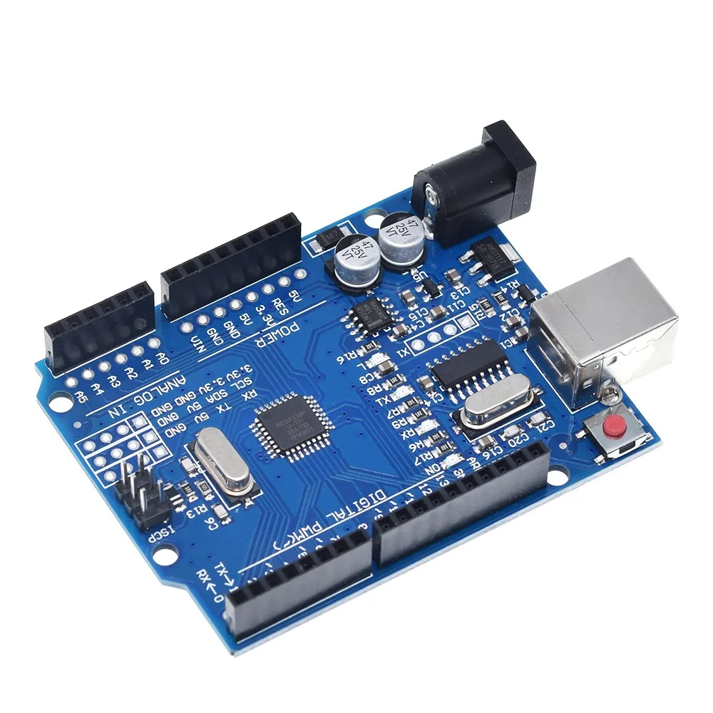 TZT UNO R3 макетная плата ATmega328P CH340 CH340G для Arduino UNO R3 с прямым контактным разъемом