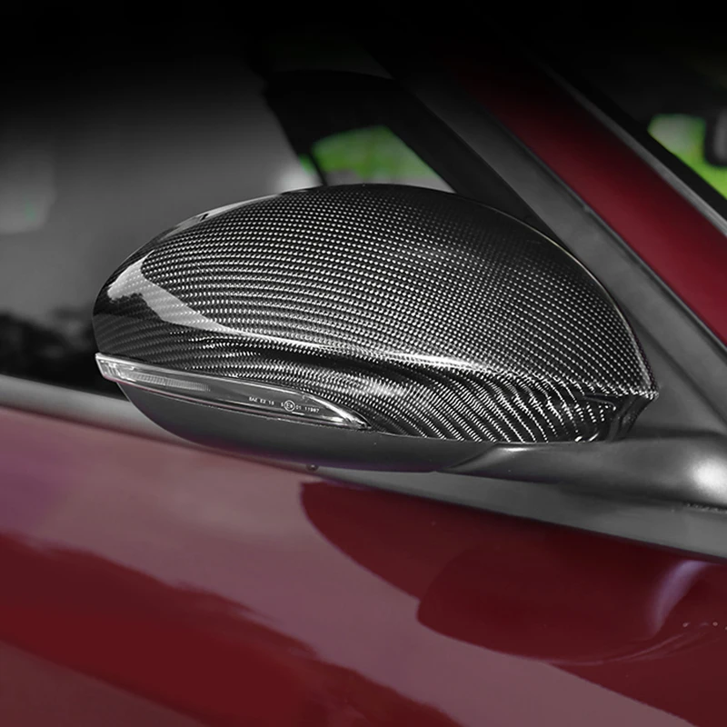 

Carbon fiber rearview mirror shell protection decorative cover For Alfa Romeo Giulia Stelvio Car Accessories