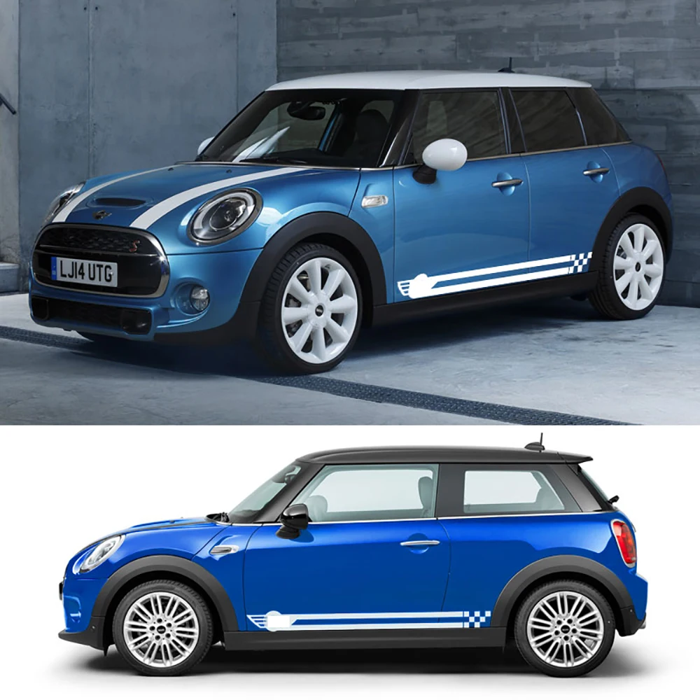 Боковая юбка кузова автомобиля наклейки для BMW MINI Cooper S One JCW Countryman Clubman F54 F55 F56 F60 R55