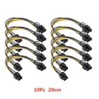 Кабель питания 6Pin к видеокарте PCI-e PCIE 8 (6 + 2) Pin F Кабель питания видеокарты 8pin к Sata Y разветвитель адаптер 18AWG