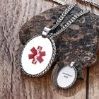 Персонализированные медицинские оповещения ID Ожерелье аутизм диабетик кулон для женщин мужчин Бесплатная гравировка SOS ювелирные изделия