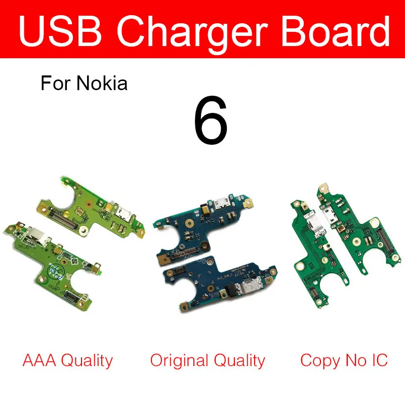 Плата зарядного устройства Usb для Nokia 6 TA-1000 TA-1003 TA-1025 TA-1039 usb-разъем зарядки и