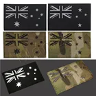 Австралийский Новозеландский флаг, ИК-светоотражающие нашивки, тактические военные нашивки, австралийские флаги, бейджи ПВХ