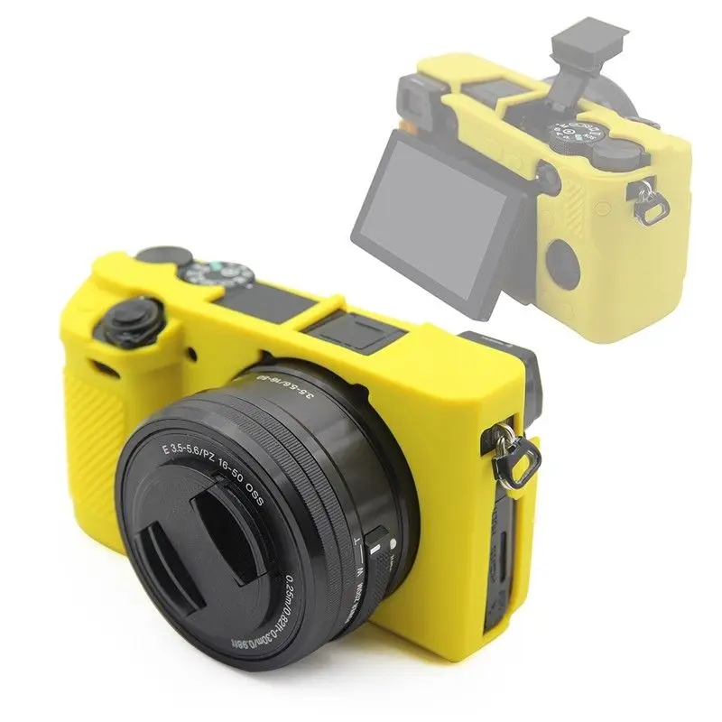 Мягкий силиконовый чехол-бампер, защитный чехол для камеры sony Alpha A6300 A6400A6100, защитный чехол для камеры