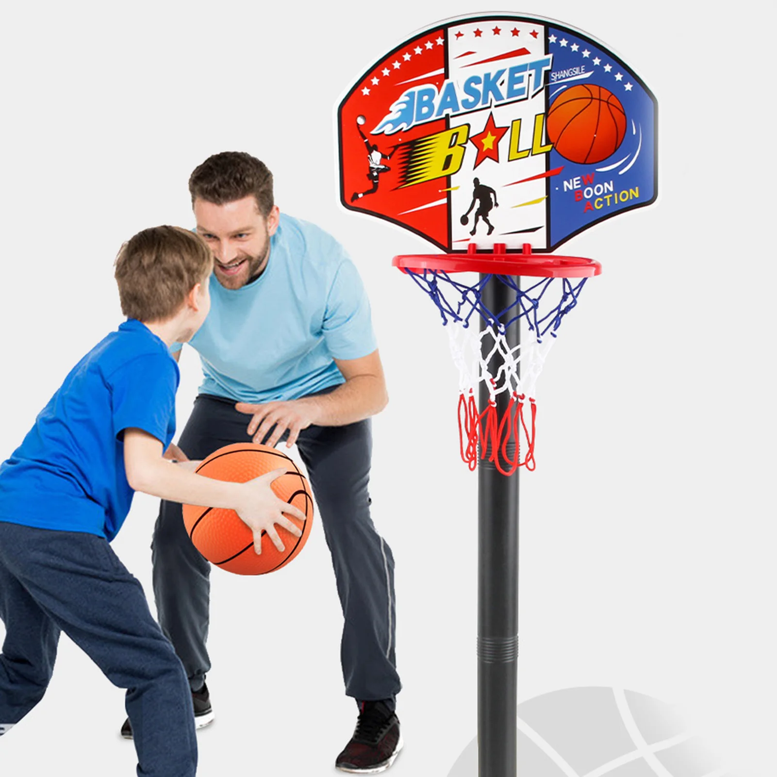 

1.15M Outdoor Sport Toy Kids Basketball Playing Set Adjustable Stand Basket Holder Hoop Goal Game Mini Indoor Child eco friendly