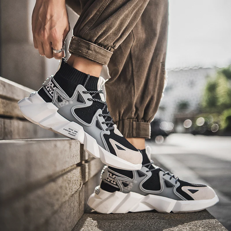 

2020 New Fashion Shoes Men Stretch Casual Men's Sneakers Mans Footwear Outdoor Breathable Tenis Masculino Zapatillas Hombre