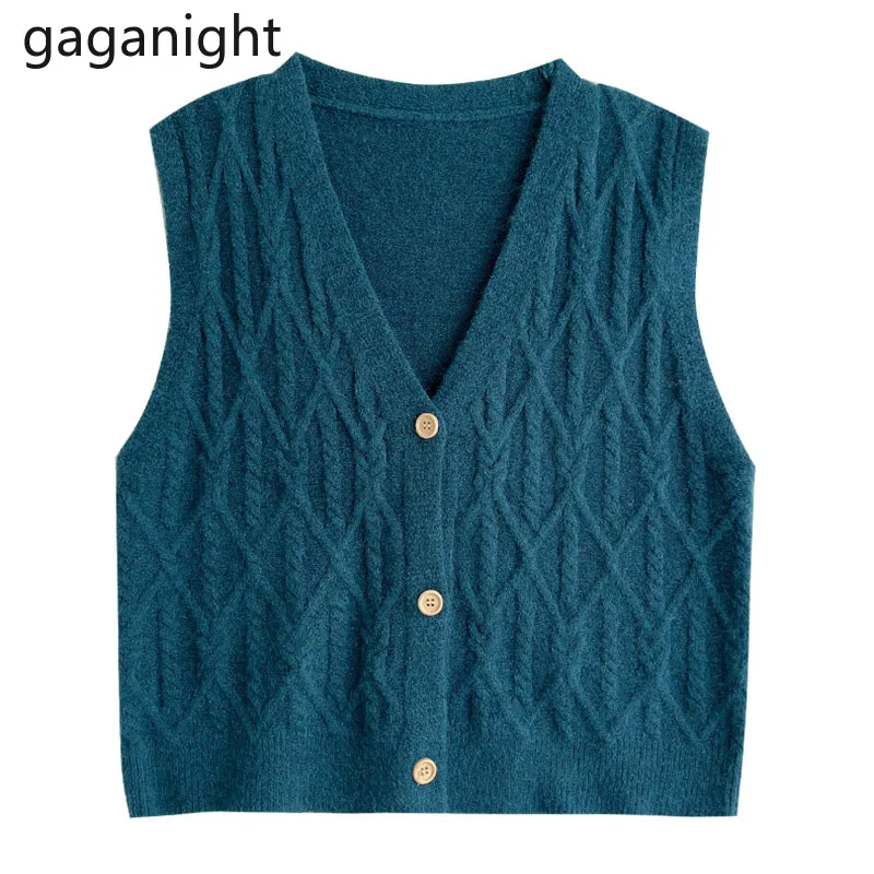 

Gaganight Модный женский трикотажный жилет без рукавов с V-образным вырезом однотонные повседневные женские майки на весну осень Новое поступле...