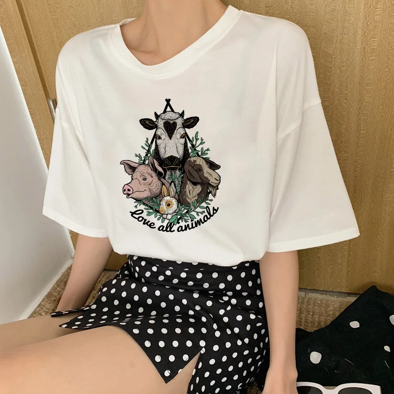 Эффектная женская футболка с надписью «Vegan Love», «Save The Bees», короткий рукав, Ulzzang, винтажная уличная одежда в стиле Харадзюку, графические футболки, топы больших размеров