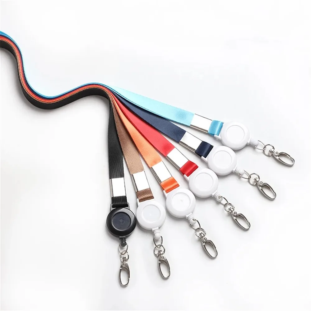 

ID Card Lanyard Strap, 6 Color ID Card Holder, Lanyard for id Badges Keys, lanyards with Retractable Badge Reel Clip