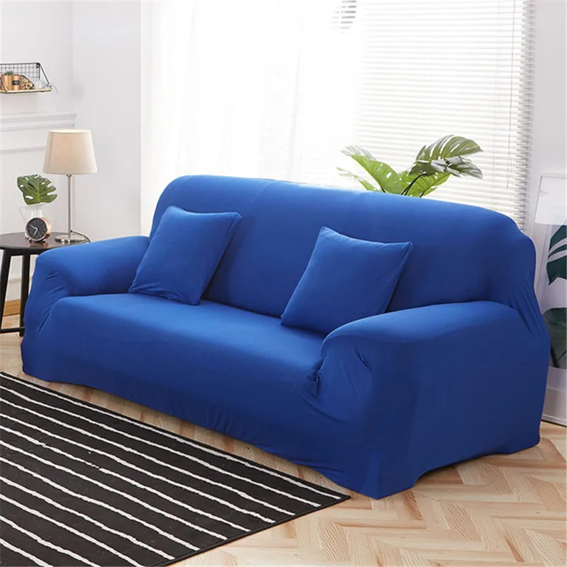 U-Royal blue Эластичный чехол для дивана, Твердый эластичный чехол для дивана в форме L, чехлы для дивана, чехол для дивана, Одноместный, двойной, Трехместный, чехлы для дивана, для гостиной - Цвет: U-Royal blue