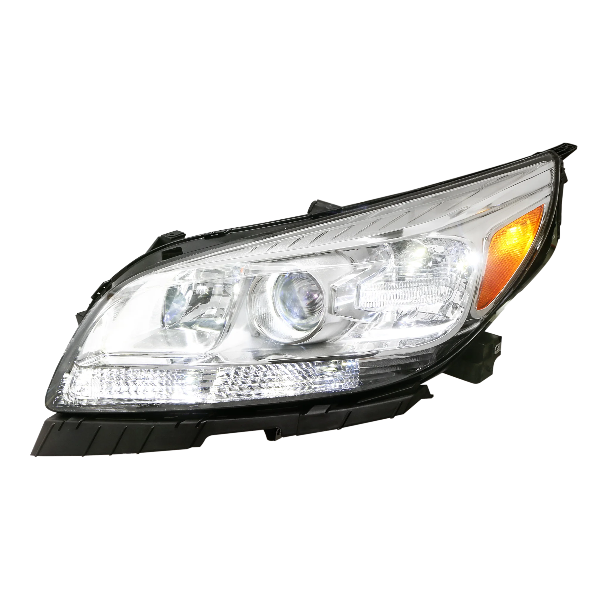 Правый RH боковые хромированные фары проектора в сборе для 13 15 Chevy Malibu LT/LTZ|340lph pump|pump