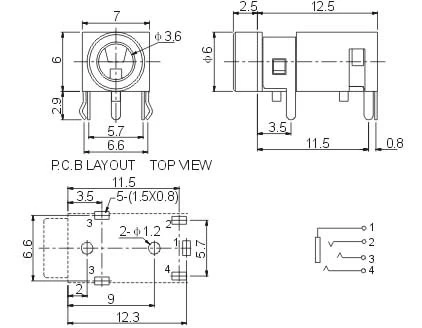 10 шт./лот PJ322 3,5 мм Женский аудио разъем 5 Pin SMT разъем для наушников PJ-322 печатного монтажа стерео разъем