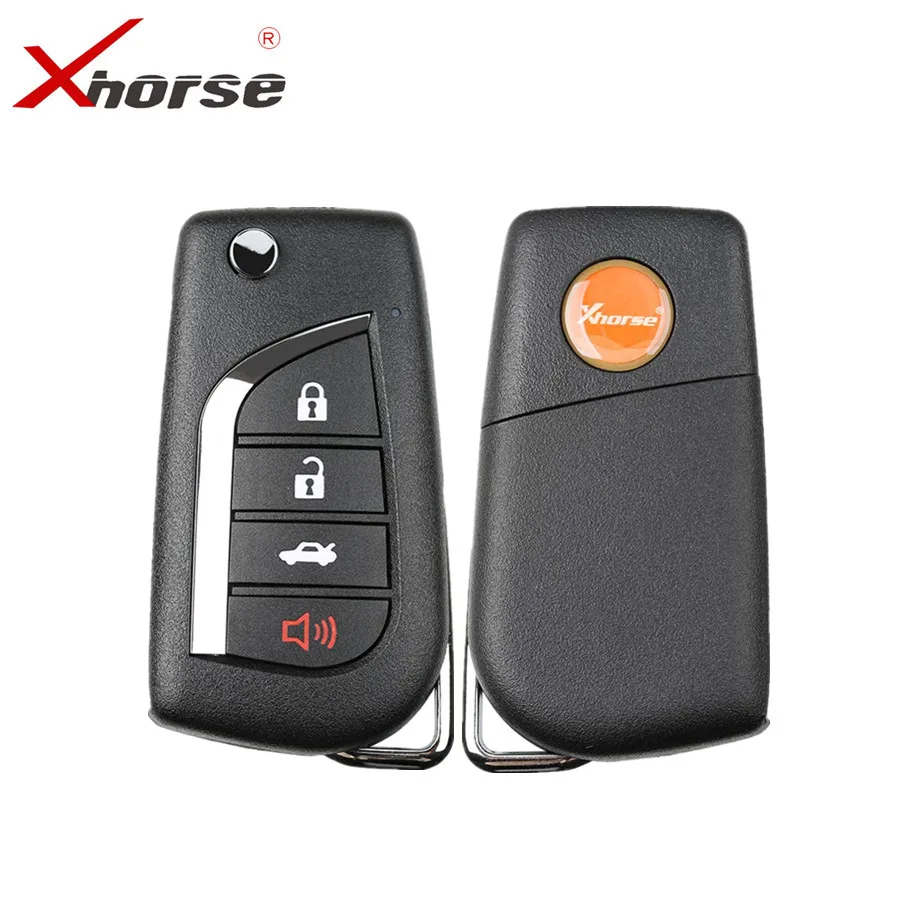 Xhorse XKTO10EN проводной дистанционный ключ для Toyota Flip 4 кнопки английская версия один