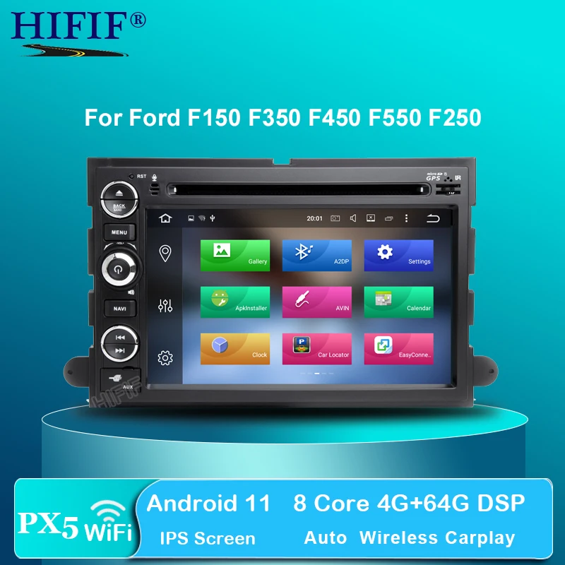 Автомобильный DVD-плеер Android 10 для Ford F150 F350 F450 F550 F250 Fusion Expedition Mustang Explorer Edge2GB RAM BT Wifi