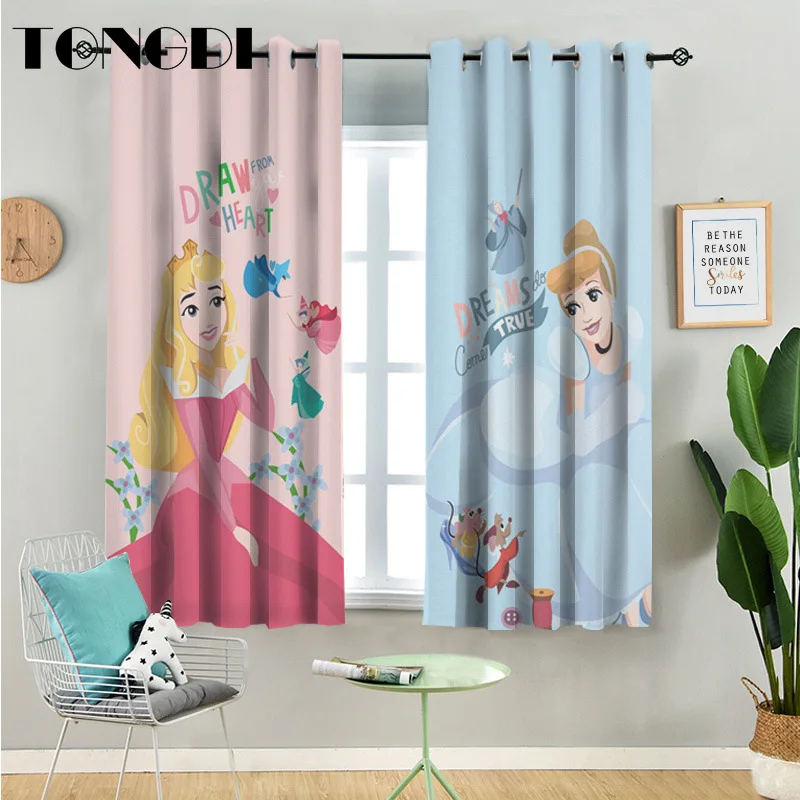 TONGDI Экологичная занавеска С цифровой печатью Затемняющая для детей элегантный