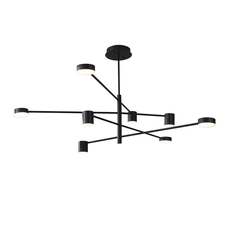 Черная золотая белая длинная люстра Светодиодная потолочная подвесная