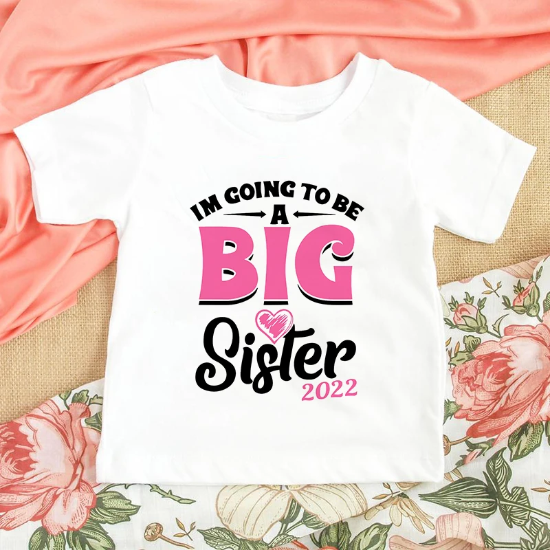 Camiseta de I'm Being Promoted To Big Sister para ni&ntilde;os, camisa para ni&ntilde;os peque&ntilde;os, Top 2022, anuncio de beb&eacute;, ropa para ni&ntilde;os-4