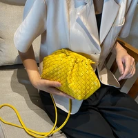 luxury ladies weave bag soft leather crossbody shoulder bags for women new fashion female brand handbag and purse lady hobo bag
