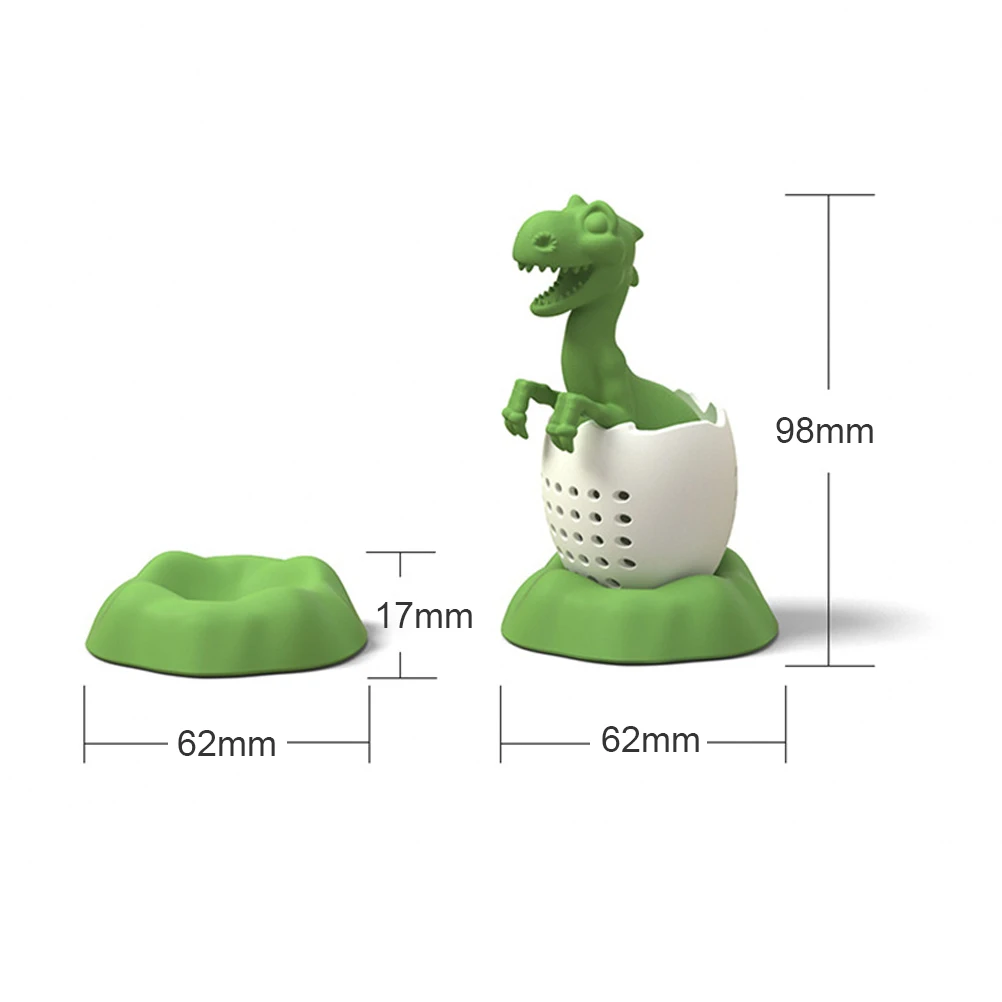 Чай Ситечко Силикона творческие динозавр Форма заварки лист травяная специя