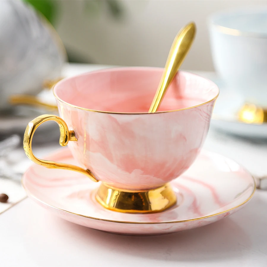 

Coffee Cup Set Ceramic Ceramics Cups Marble Creative Water Cup Kahve Fincan Takimlari Environmentally Friendly Home LZI023