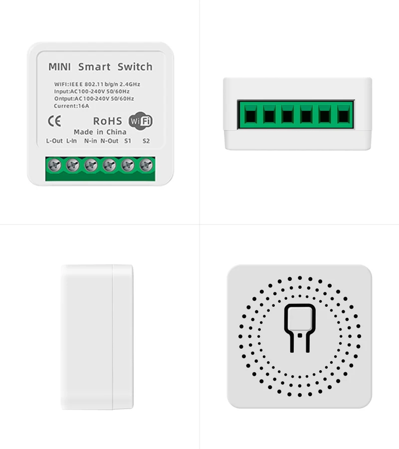 

16A Mini Wifi Smart Switch Timer Wireless Smart Switch Module Home Automation Works with Tuya Alexa Google Home Smart Home