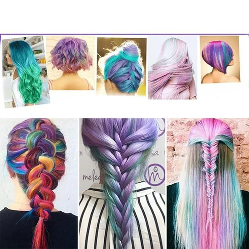 Временная моющаяся краска для волос Shopify 6 шт./компл. одноразовая Радужная |