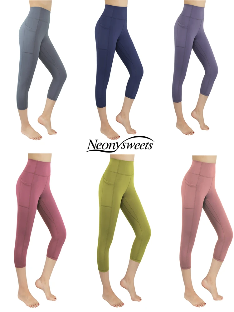 

Дышащие Бесшовные энергетические колготки с высокой талией и карманами