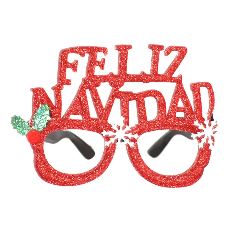 Christmas Party Decorations Adult Children'S Toys Santa Snowman Antler Glasses Decoration Holiday Dress Up | Дом и сад