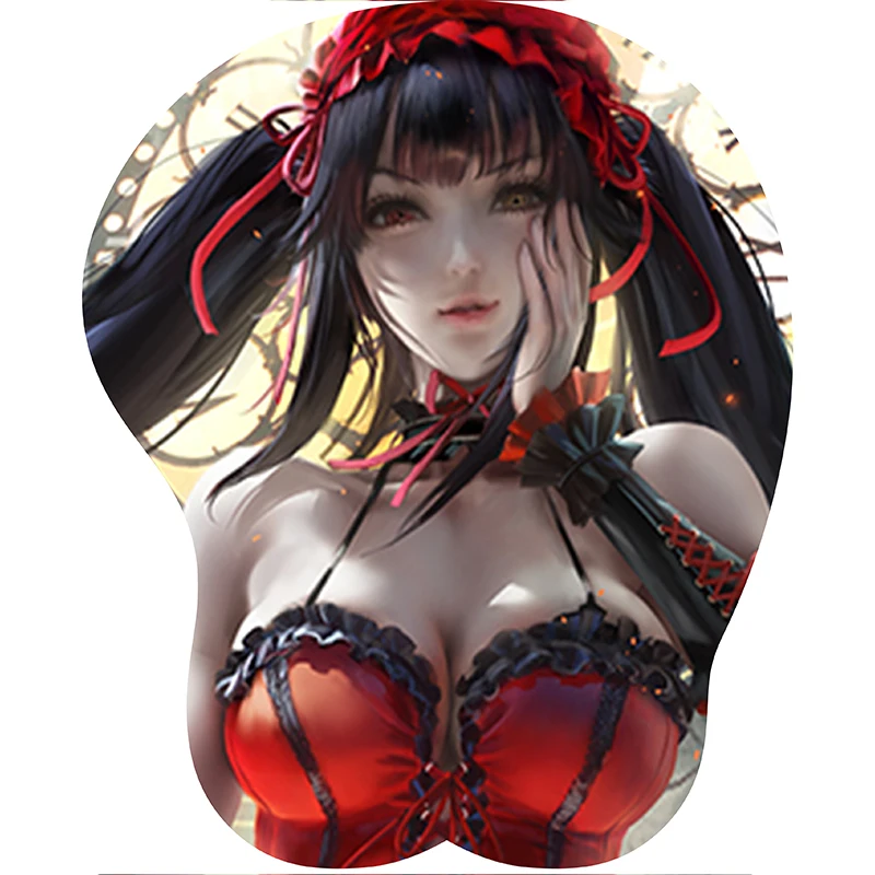 

3D Sexy Chest Silicone Mouse Pad Sexy Girl Gaming Mousepad with Silicone Gel Wrist Rest Office Decor Comic PadSexy 3D Mouse Pad