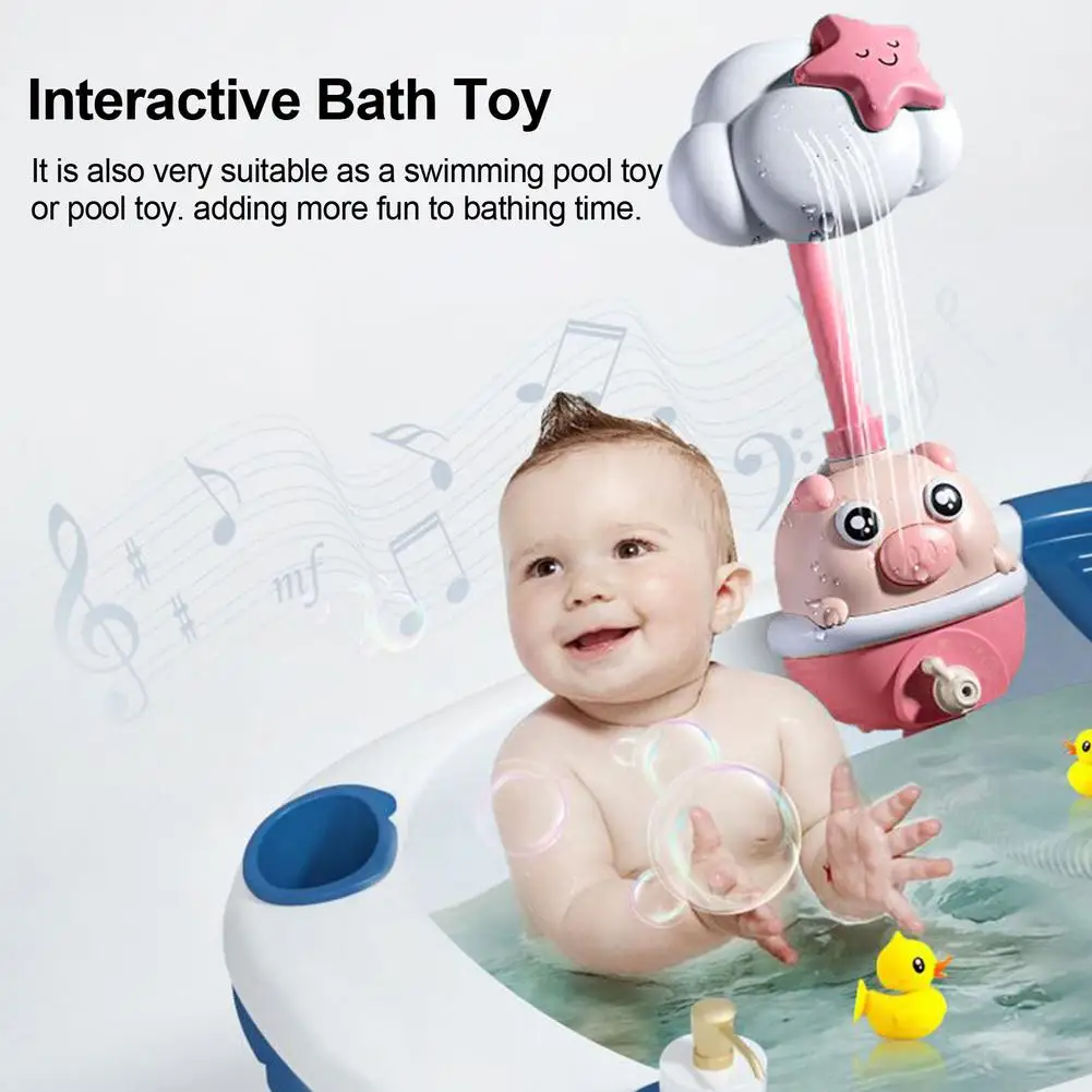 

Baby Shower Head Bathtub Electric Pig Shower Sprinkler Toy Bathtub Toys Sprinkler Baby Shower Spray Water Toys for Kids
