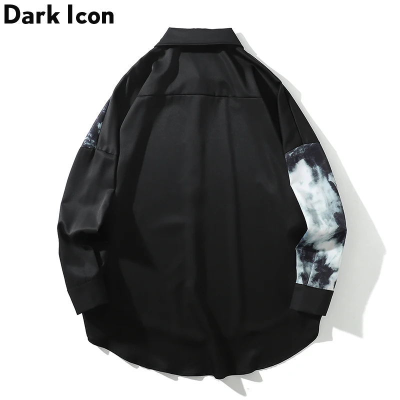 Мужская Уличная рубашка в стиле хип хоп Dark Icon Повседневная Свободная с длинным