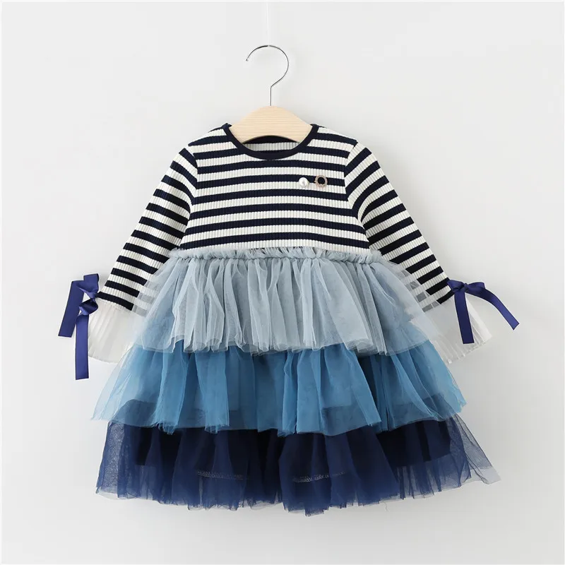 Милое платье одежда для маленьких девочек Новинка 2019 года платья осеннее