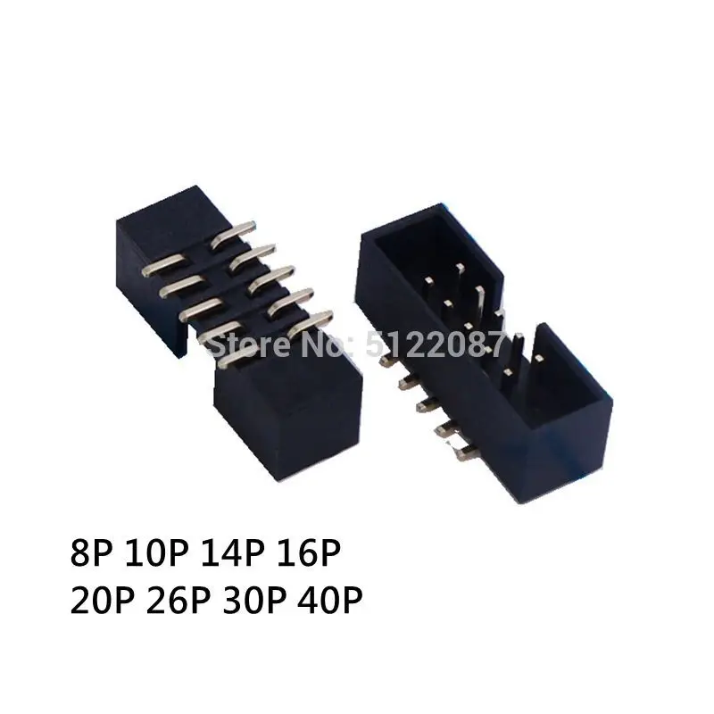 10 шт. SMT 2 54 мм Шаг гнездо прямой idc коробка заголовки PCB разъем двойной ряд SMD 8P 10P