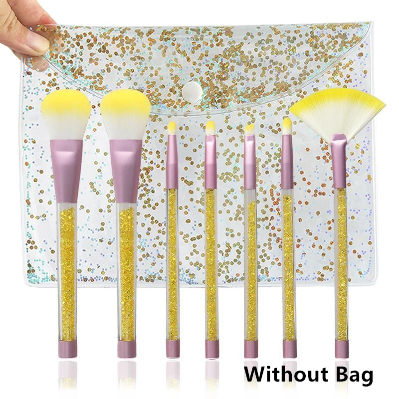 7 шт. блестящие туфли с украшением в виде кристаллов ручкой набор кистей для