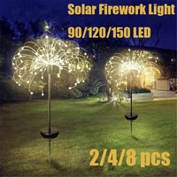 solar led garden lights outdoor solar light dandelion fireworks ornaments lawn decor lamp for garden landscape lighting