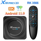 ТВ-приставка X88 PRO 20 на Android 11, 8 + 128 ГБ, 4 + 6432 ГБ